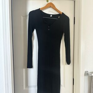 B.p. Midi ribbed dress with mini slits on sides